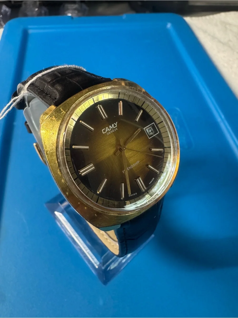 Camly  Men's Gold-Tone Brown Gradient Watch